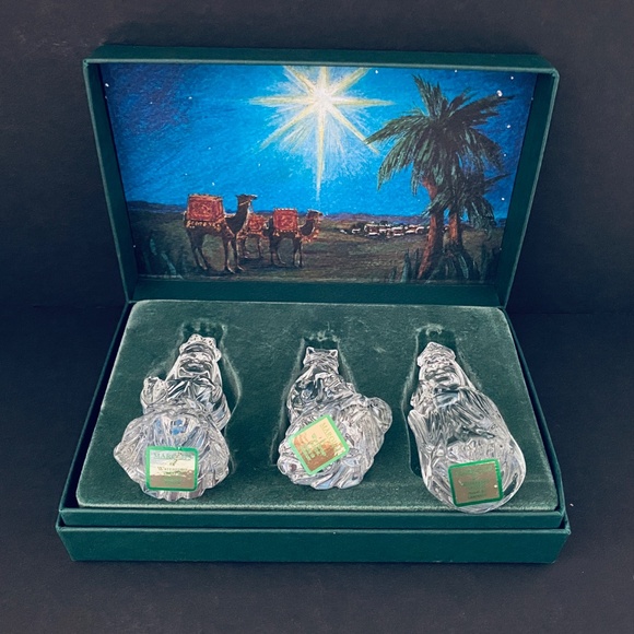 1997 Marquis by Waterford Crystal Nativity Figurine Set "The Three Wise Men" Min - Picture 3 of 7